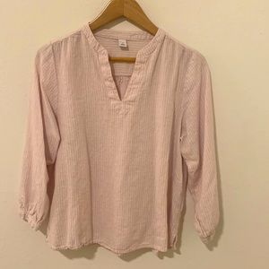 Old Navy lightweight top | pink and white stripes